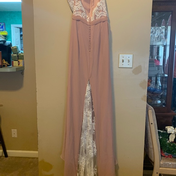 Dusty Rose prom dress - Picture 2 of 4